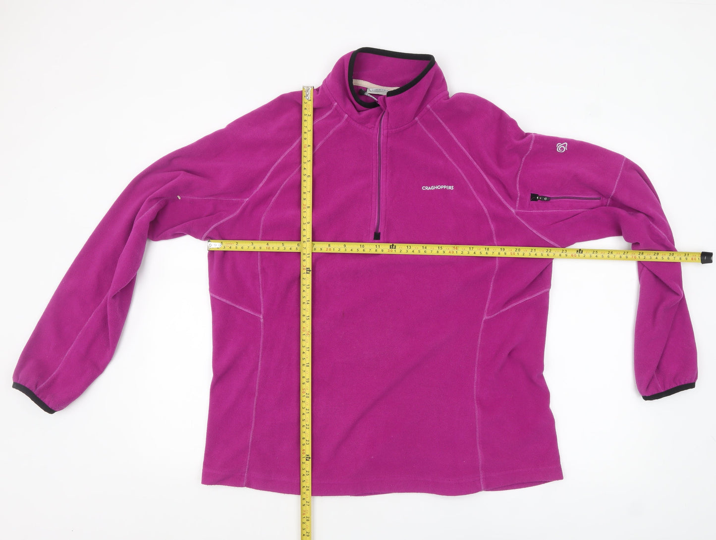 Craghoppers Women’s Pink Fleece Pullover UK 20 1/2 Zip Sweatshirt