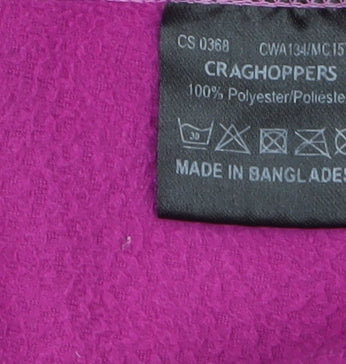 Craghoppers Women’s Pink Fleece Pullover UK 20 1/2 Zip Sweatshirt