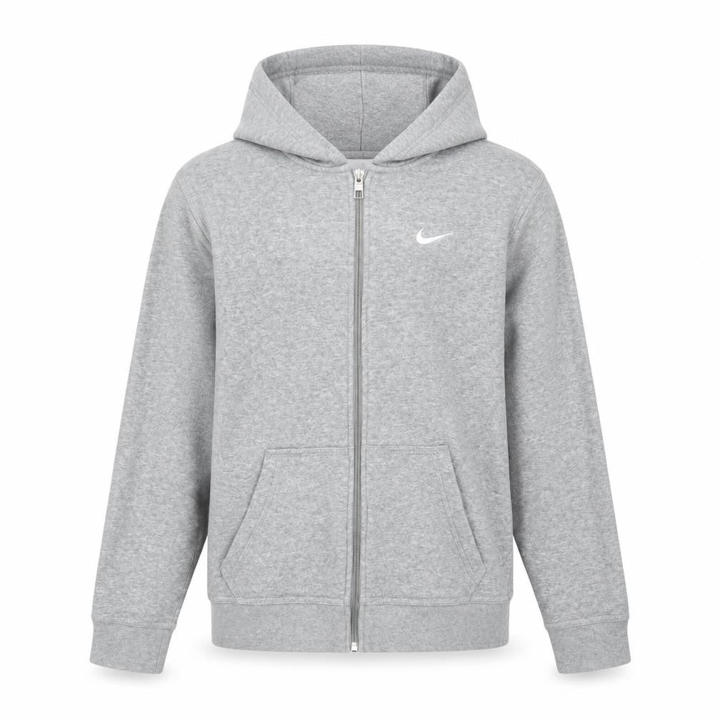 Nike Boys Grey Full Zip Hoodie XL 13-15 Years Cotton Blend Casual