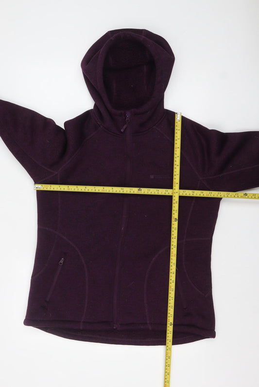 Mountain Warehouse Womens Purple Full Zip Hoodie UK 16 Fleece Lined