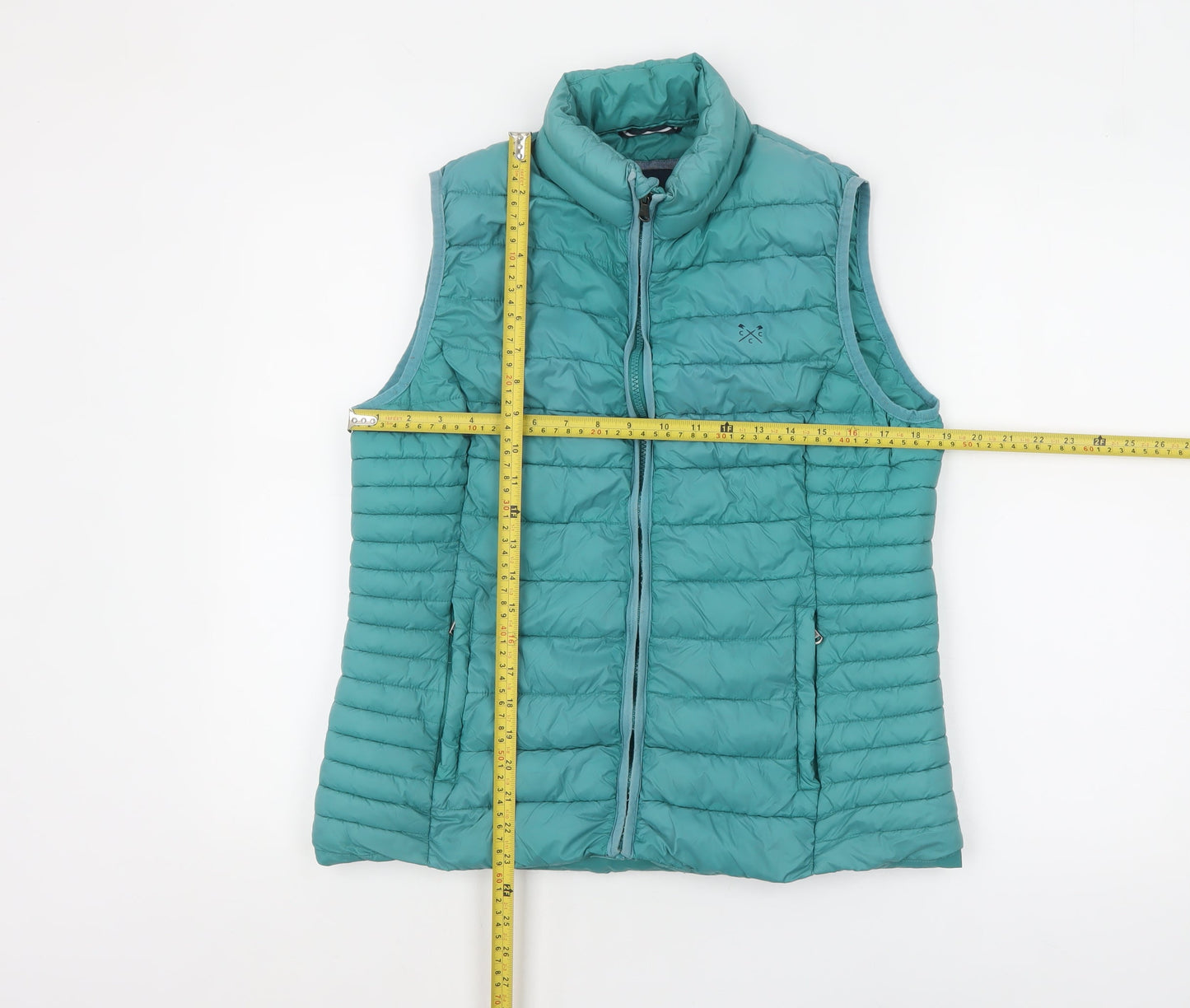 Crew Clothing Company Women's Green Padded Gilet Size 14