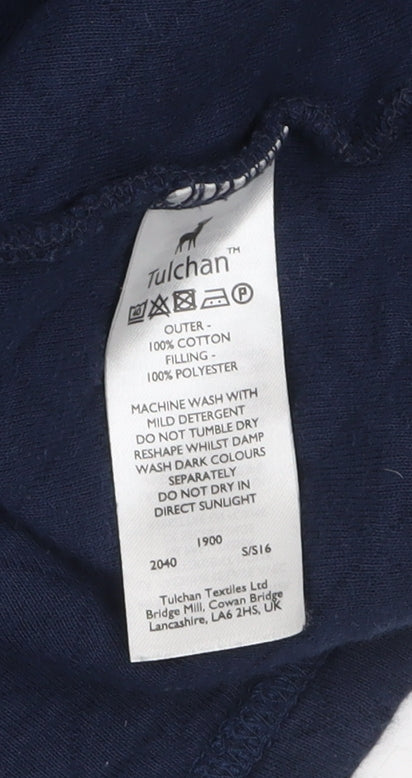 Tulchan Women's Blue Quilted Cotton Zip Jacket Size 18