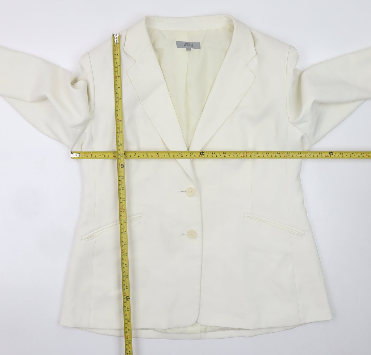 Marks and Spencer Women’s Ivory Blazer UK 20 Classic Formal Jacket