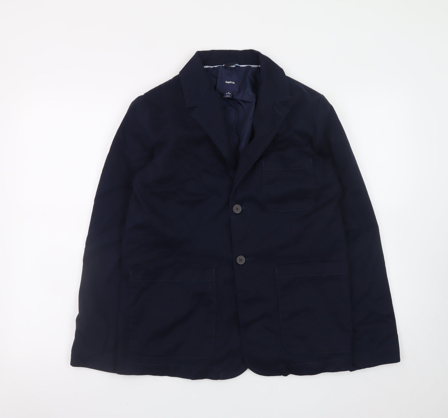 Gap Kids Boys Blue Cotton Blend Blazer Jacket 13 Years XL Casual Classic
