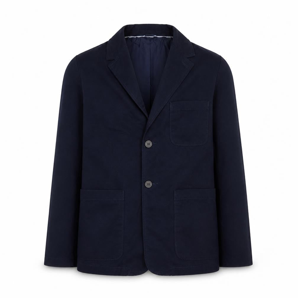 Front view of Gap Kids boys’ blue cotton blend blazer jacket 13 years xl casual classic
