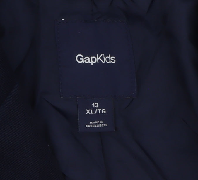 Gap Kids Boys Blue Cotton Blend Blazer Jacket 13 Years XL Casual Classic