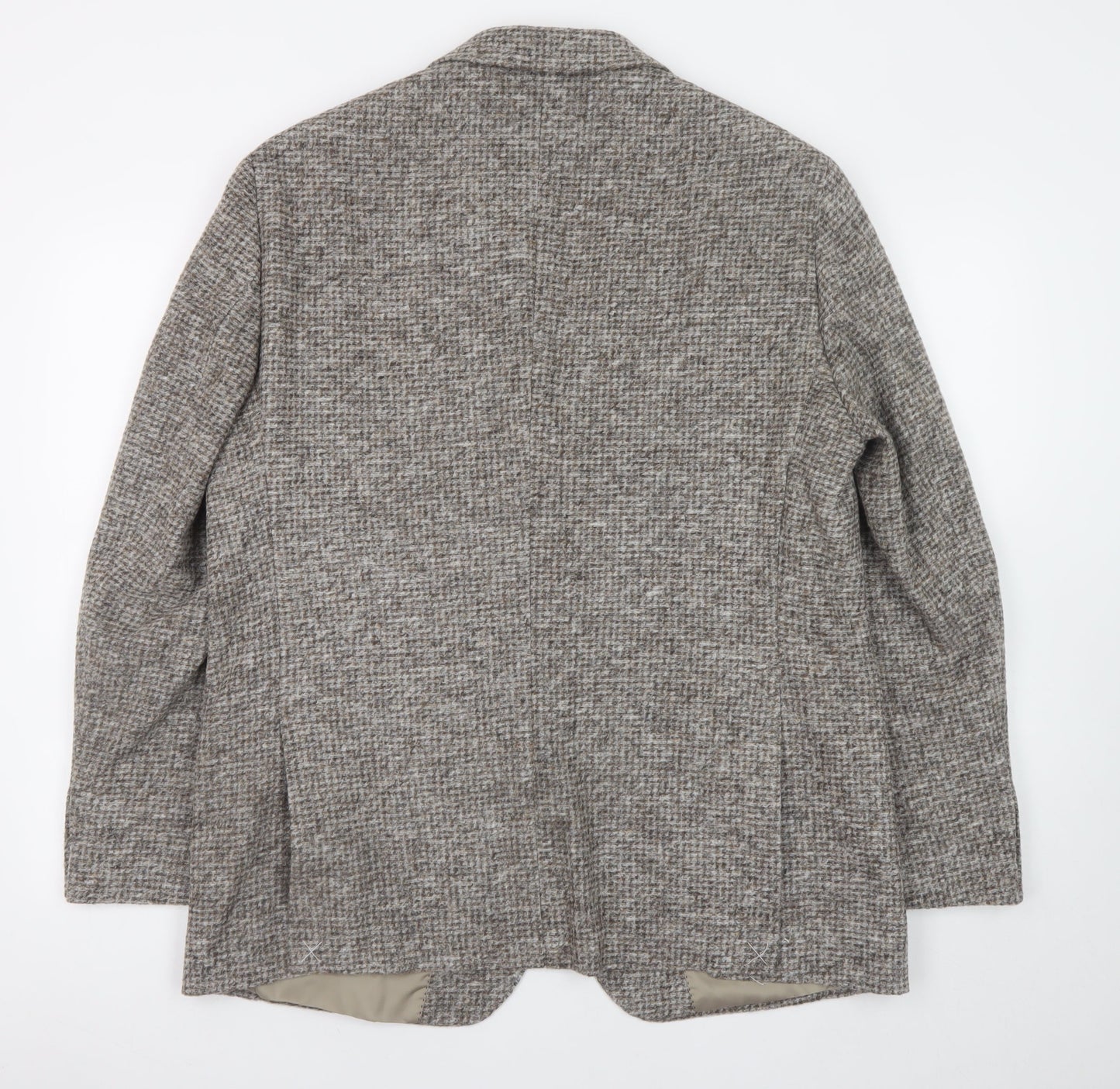 Marks and Spencer Men's Grey Wool Tweed Blazer 44 Regular Classic Fit