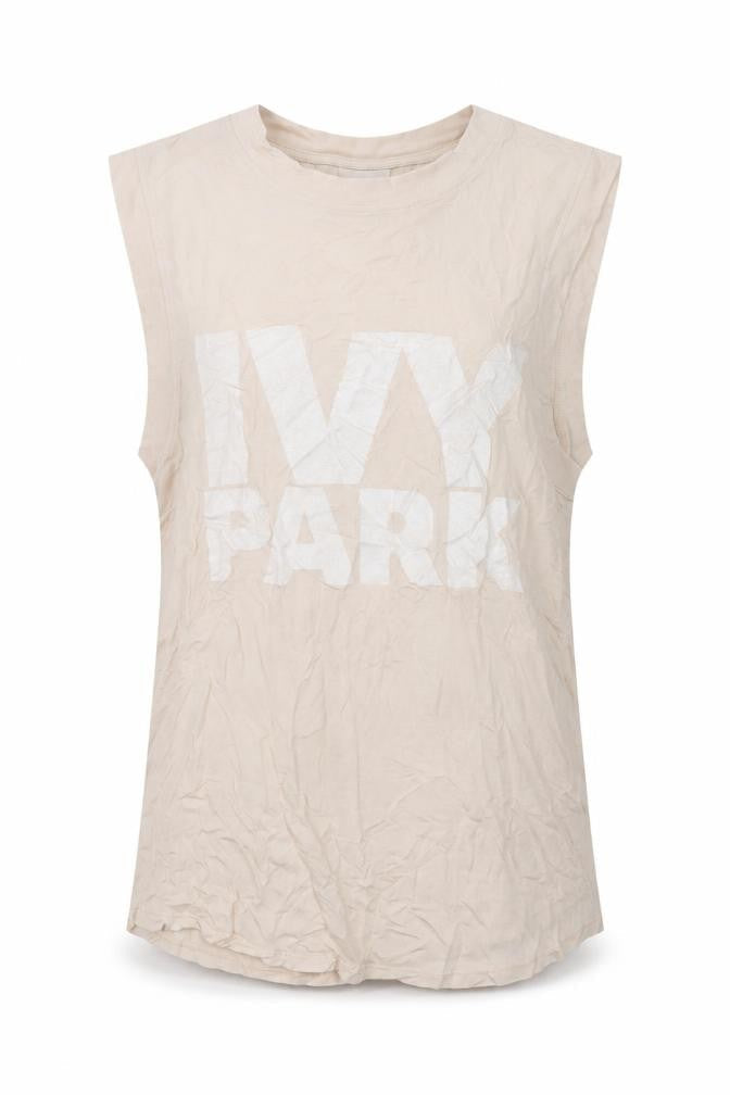 IVY PARK Women's Beige Sleeveless Tank Top M Basic Jersey