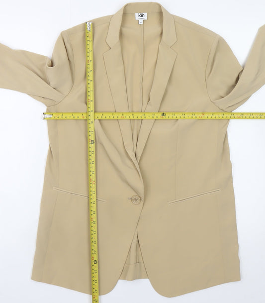 Kin by John Lewis Women’s Beige Blazer Size 10 Single-Breasted Jacket