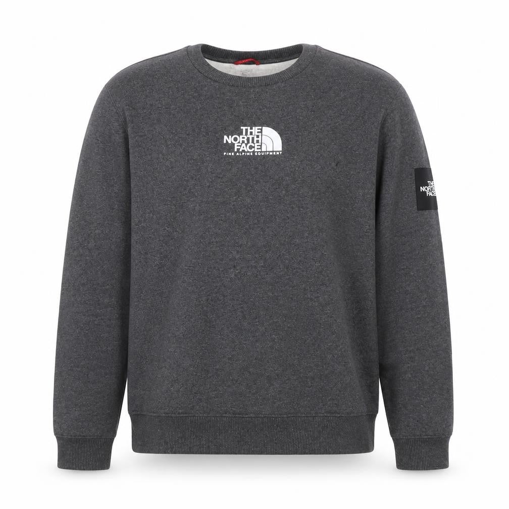 The North Face Men's Grey Regular Fit Crew Neck Sweatshirt M