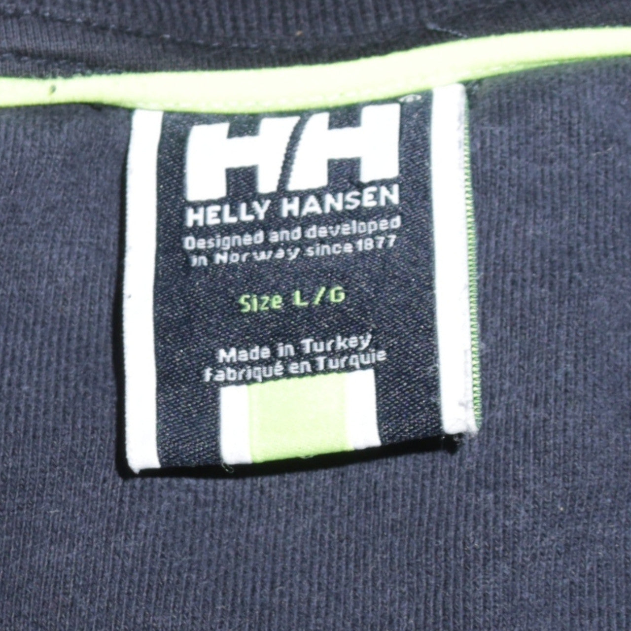 Helly Hansen Men's Black L Logo Crew Neck Cotton Sweatshirt