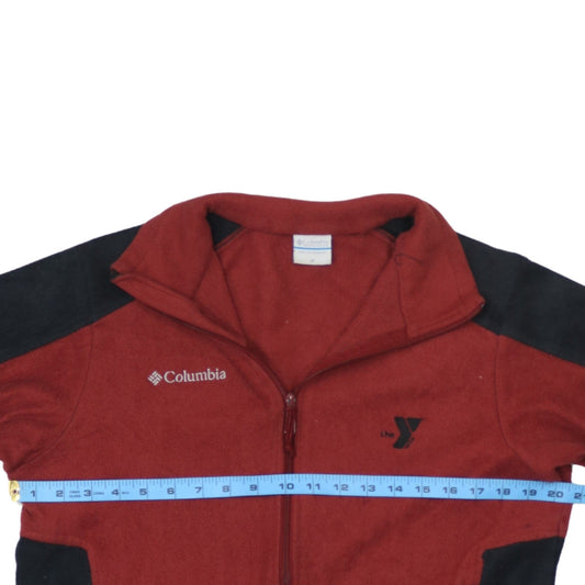 Columbia Mens Red Fleece Full Zip Jacket Size M Outdoor Activewear