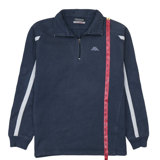 Kappa Men's Blue XL Half Zip Fleece Sports Sweatshirt