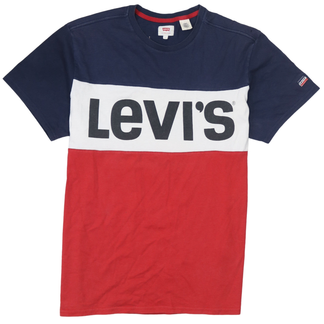 Levi's Men's Multicoloured Logo Colourblock Cotton T-Shirt Size L