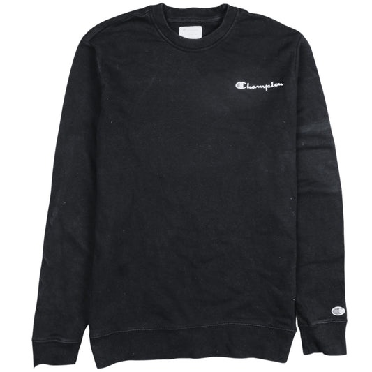 Champion Men's Black Small Crew Neck Pullover Sweatshirt