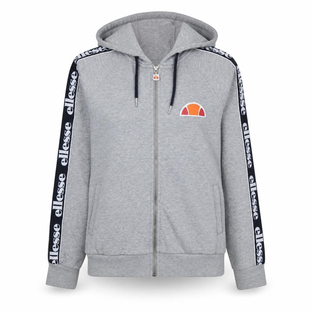 Ellesse Womens Grey Full Zip Hoodie Size 8 Logo Hooded Sweatshirt