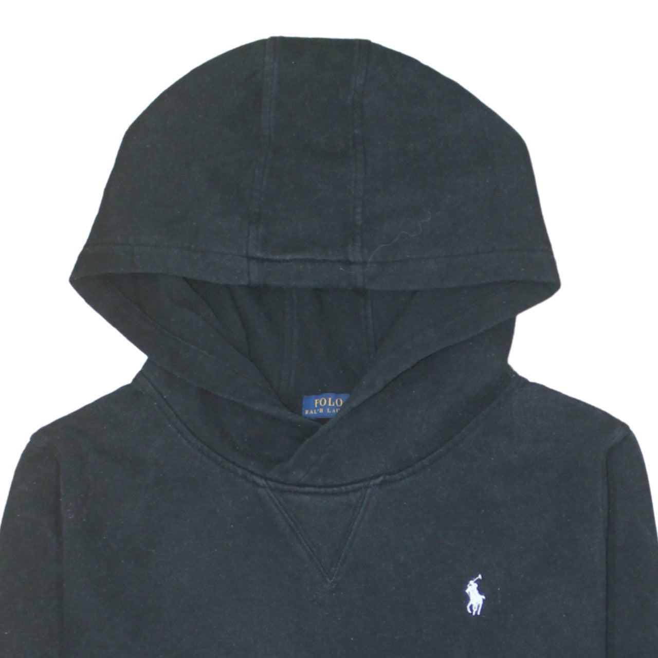 Polo Ralph Lauren Womens Black Pullover Hoodie Size M Cotton Fleece
