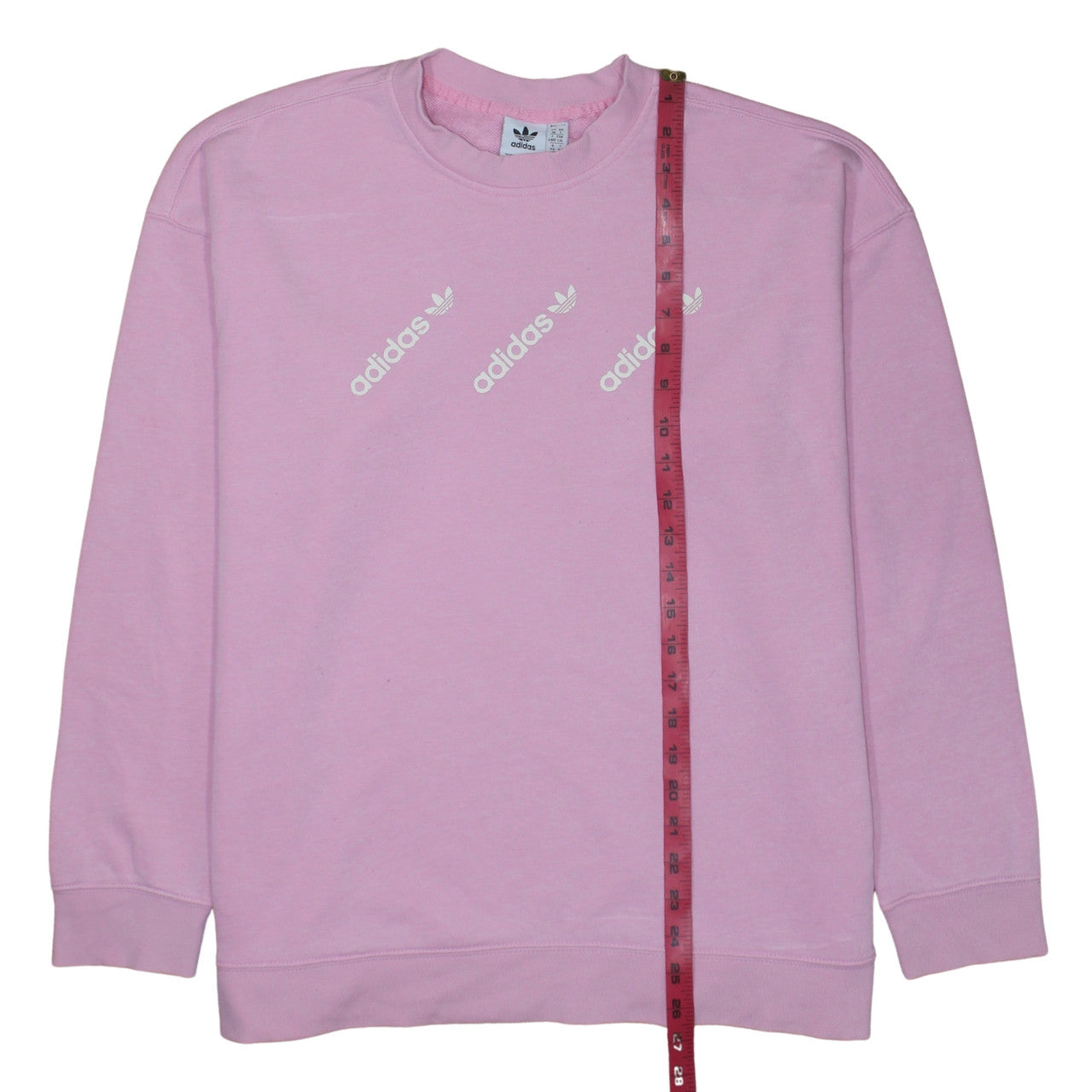 Adidas Womens Pink Crew Neck Pullover Sweatshirt Size 18 L