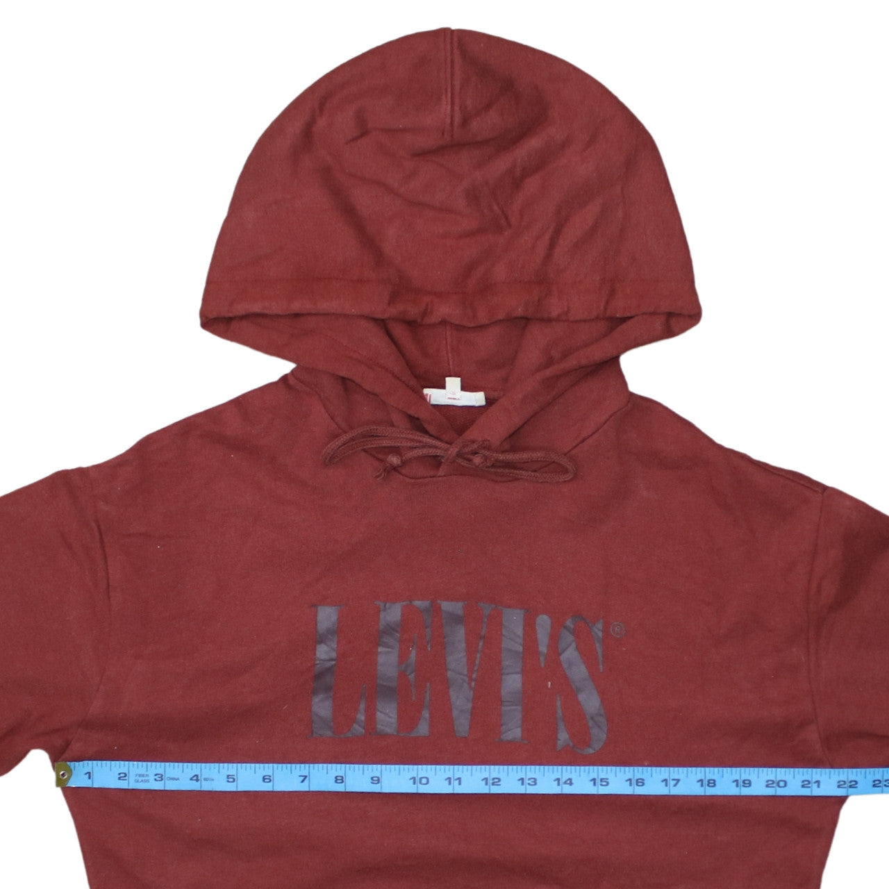 Levi's Men's Red Pullover Hoodie Small Classic Logo Cotton Blend