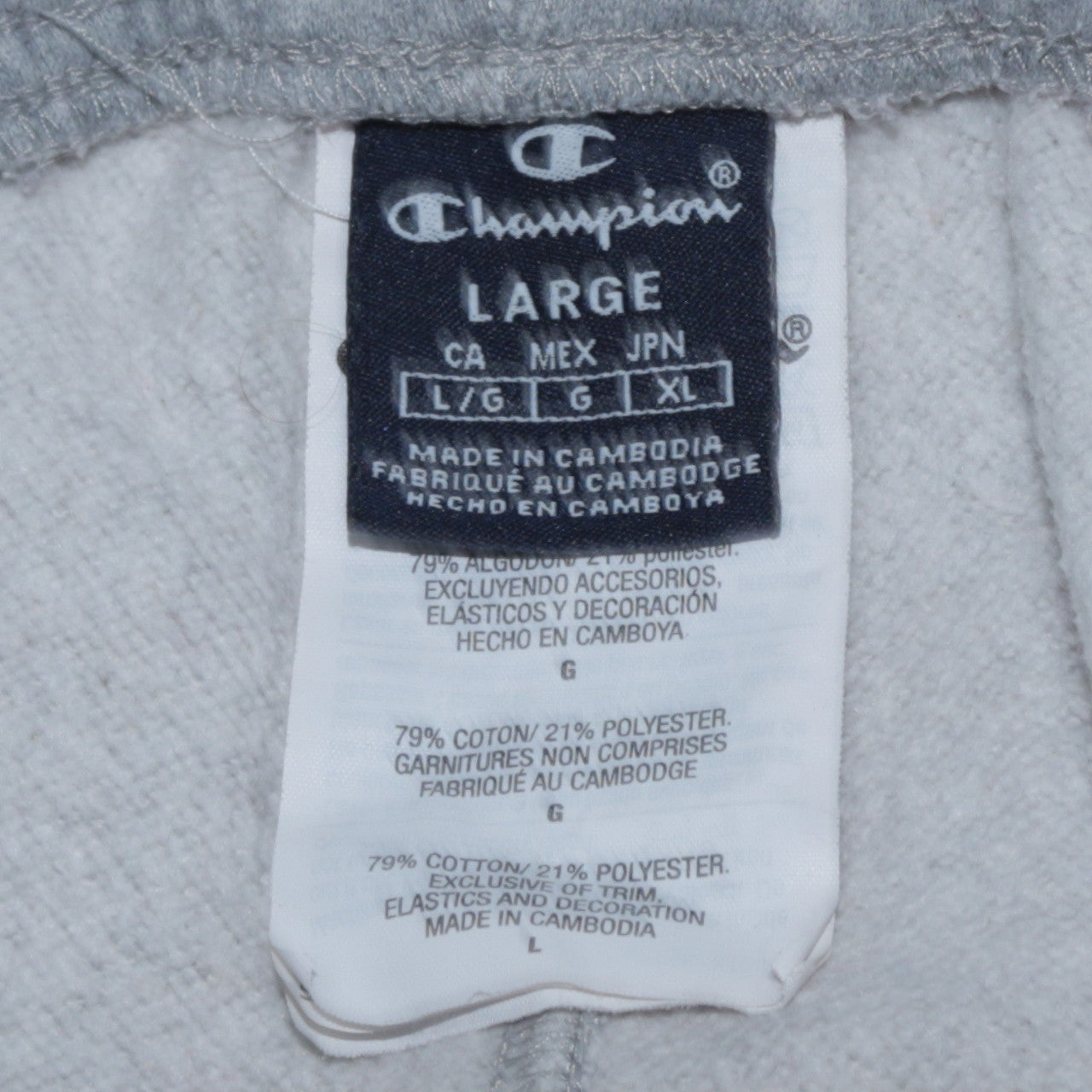 Champion Men’s Grey Regular Fit Fleece Sweatpants L