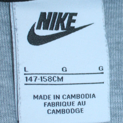 Nike Boys Grey Full Zip Hoodie L Regular Fit Sportswear