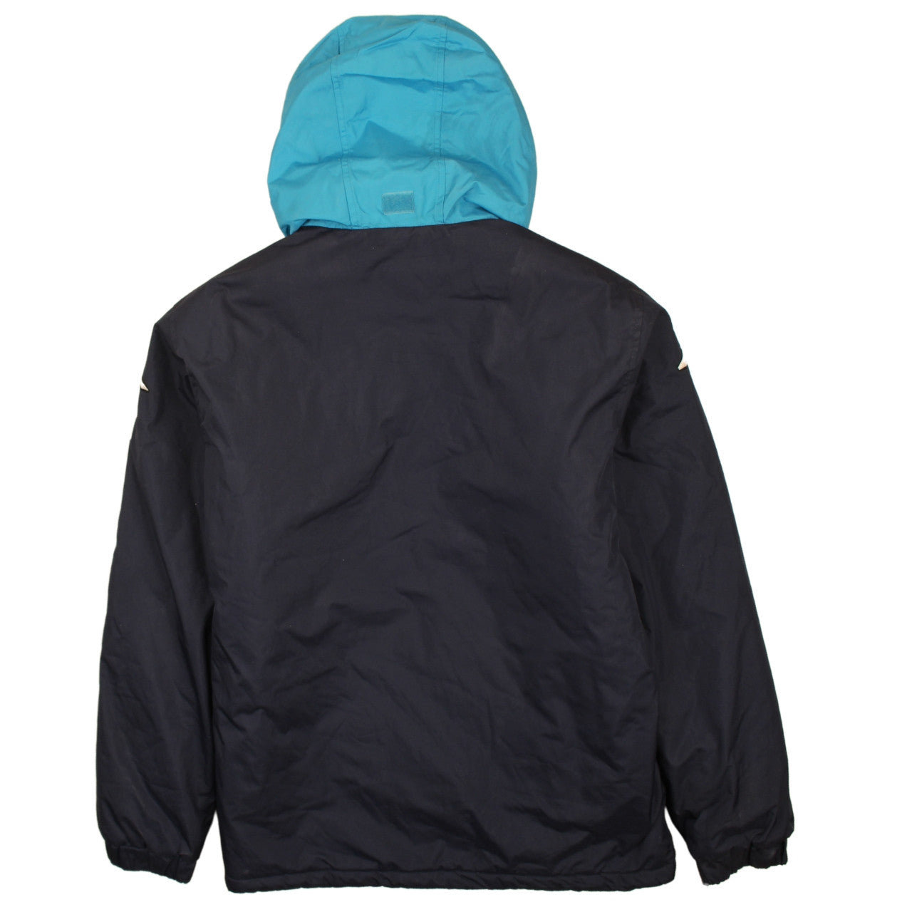 Kappa Men's Blue Hooded Puffer Jacket L Football Sports Outerwear