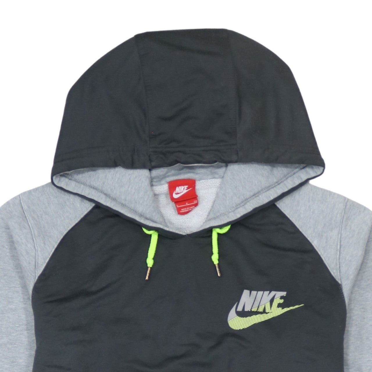 Nike Men's Grey Pullover Hoodie Small Sports Fleece Zip Pockets