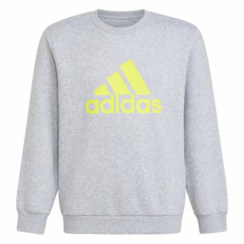 Adidas Boys Grey Pullover Sweatshirt 13-14 Years Logo Fleece Jumper