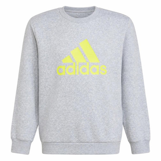 Adidas Boys Grey Pullover Sweatshirt 13-14 Years Logo Fleece Jumper