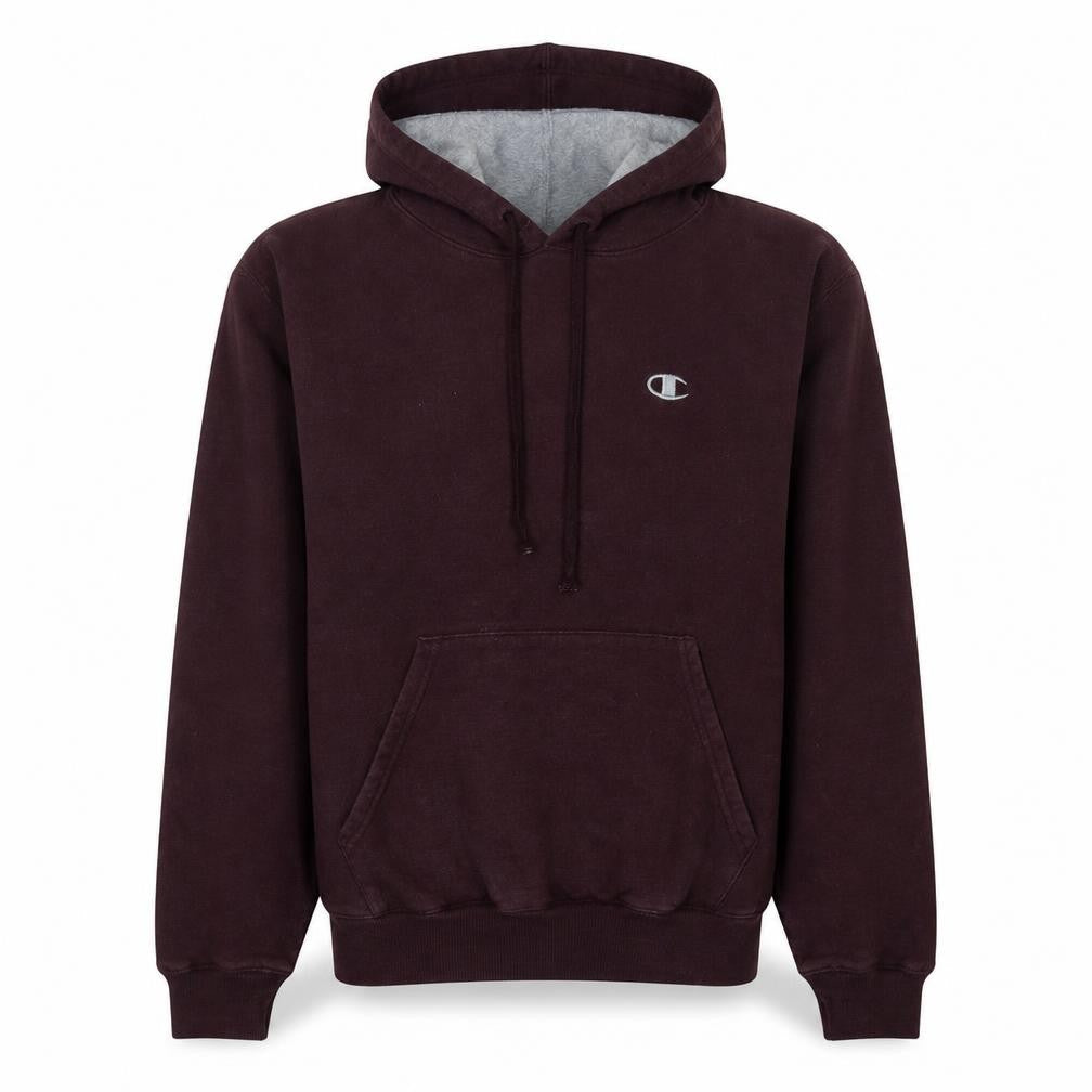 Champion Men's Brown Pullover Hoodie Small Fleece Logo Sweatshirt