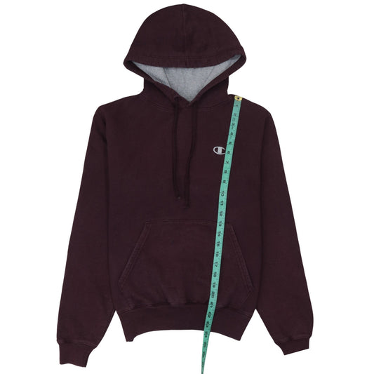 Champion Men's Brown Pullover Hoodie Small Fleece Logo Sweatshirt