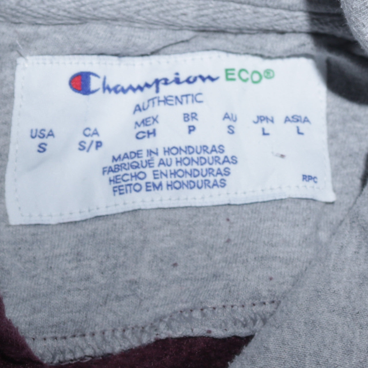 Champion Men's Brown Pullover Hoodie Small Fleece Logo Sweatshirt