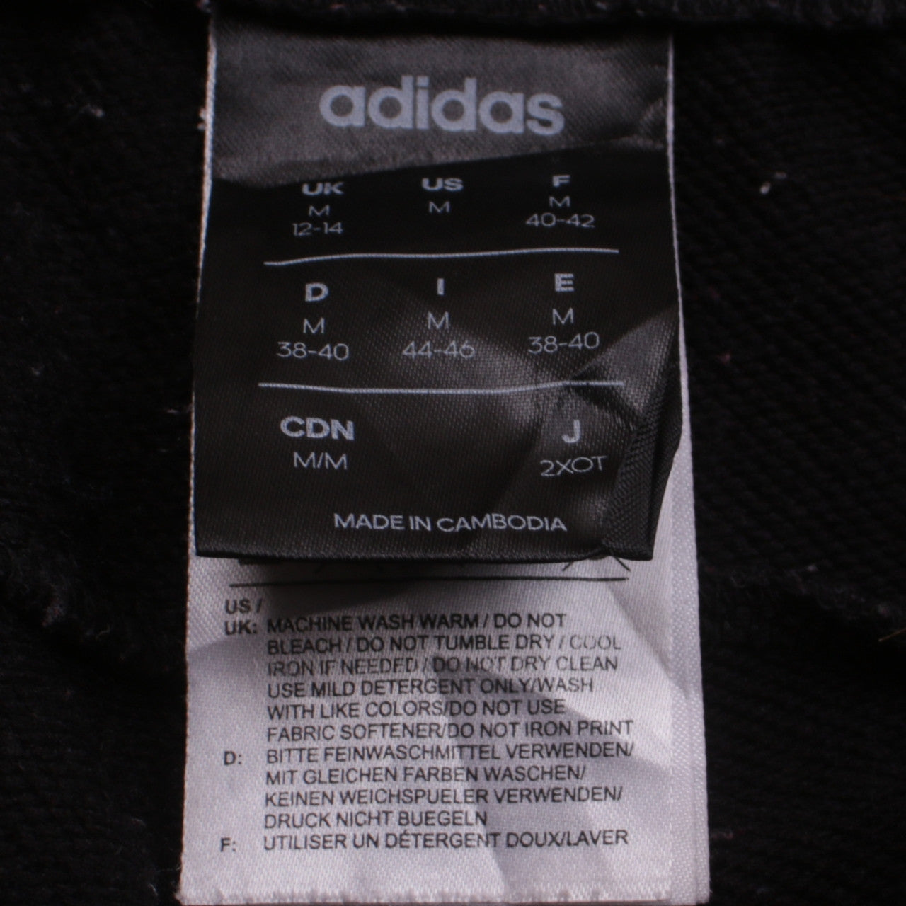 Adidas Womens Black Jogger Trousers Size 12-14 Cotton Blend