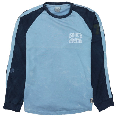 Nike Men's Blue Pullover Sports Sweatshirt Size L Retro Style