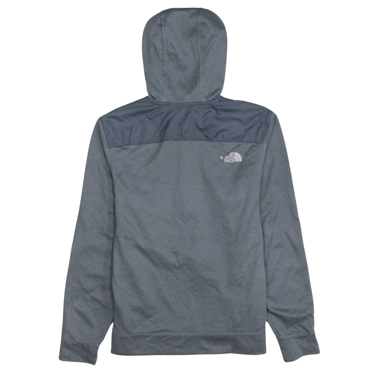 The North Face Men's Grey Half Zip Hooded Fleece Pullover M