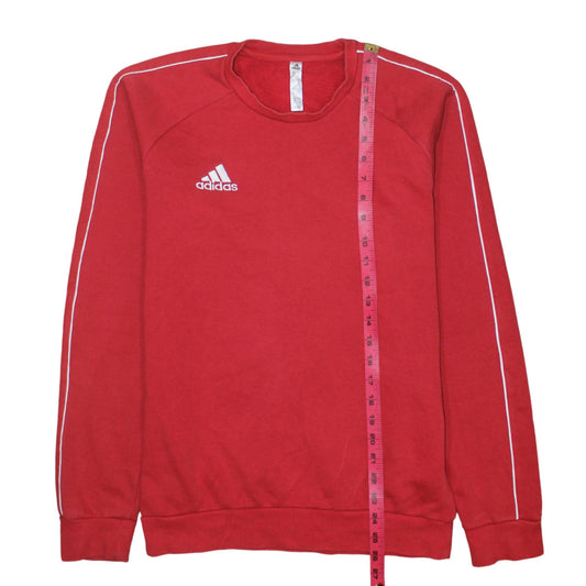 Adidas Men's Red Crew Neck Pullover Sweatshirt Size S