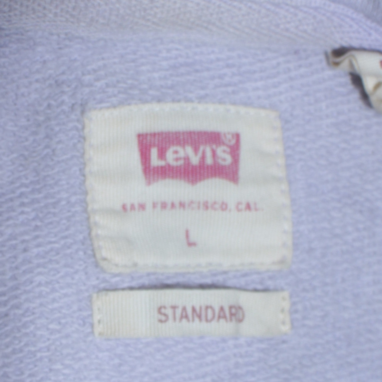 Levi's Women Lavender Pullover Hoodie L Cotton Casual Sweatshirt