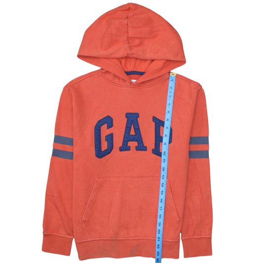 GAP Boys Orange Pullover Hoodie XL 12-13 Years Cotton Fleece Logo Sweatshirt
