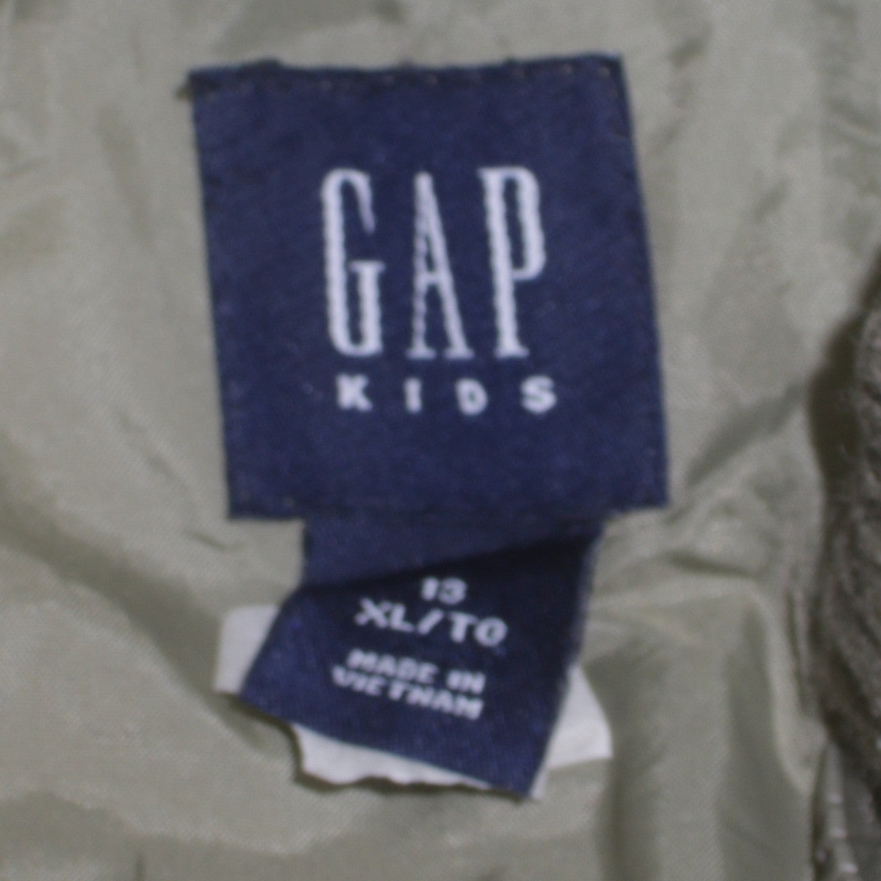 GAP Kids Boys Green Bomber Jacket Size 13 Years Full Zip Nylon