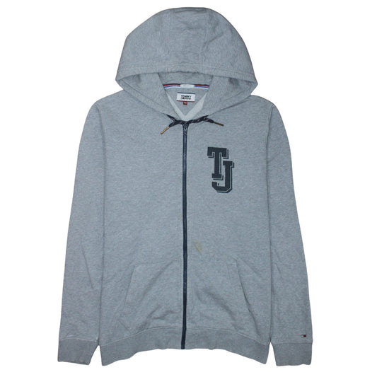 Tommy Jeans Men’s Grey Full Zip Hoodie 2XL Regular Fit