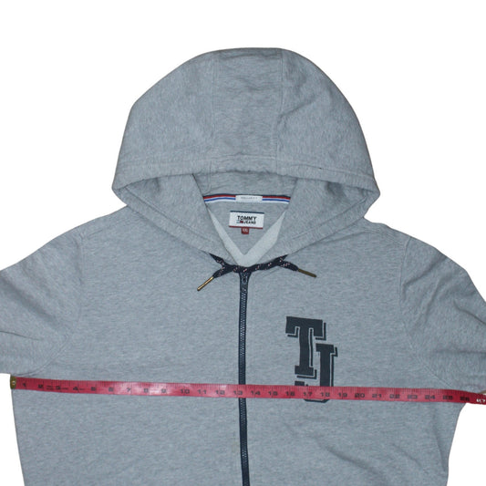 Tommy Jeans Men’s Grey Full Zip Hoodie 2XL Regular Fit