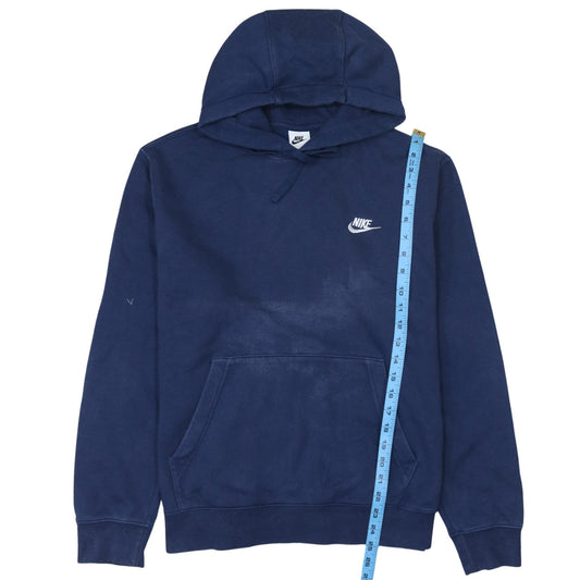 Nike Men’s Blue Pullover Hoodie Size L Regular Fit Fleece Sportswear