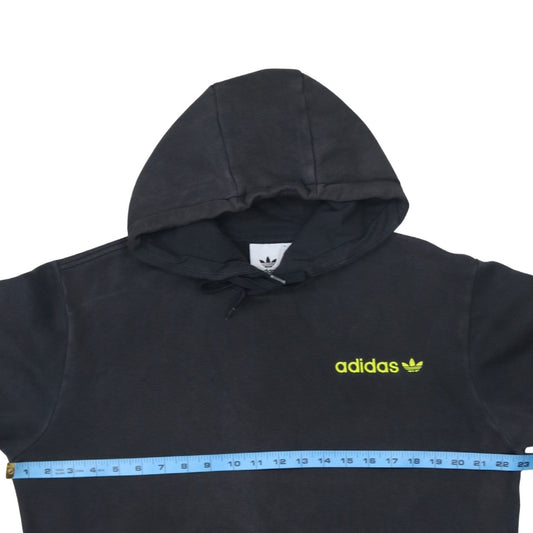 adidas Men's Black Logo Pullover Hoodie Medium Sports Fleece