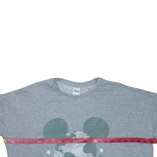 Disney Womens Grey Sweatshirt Size 38 Be Kind To Our Planet Pullover