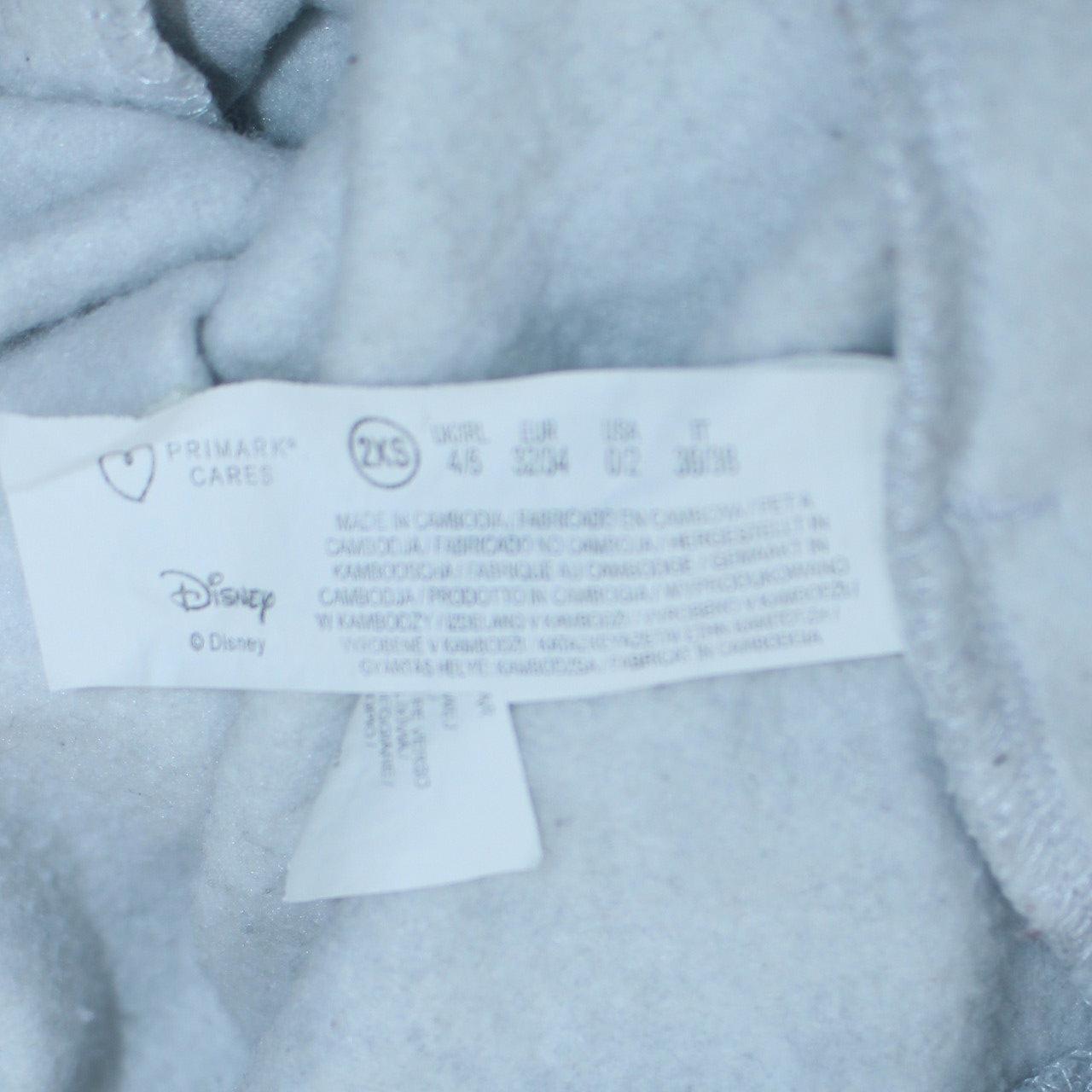 Disney Primark Women Grey Mickey Mouse Pullover Hoodie 2XS