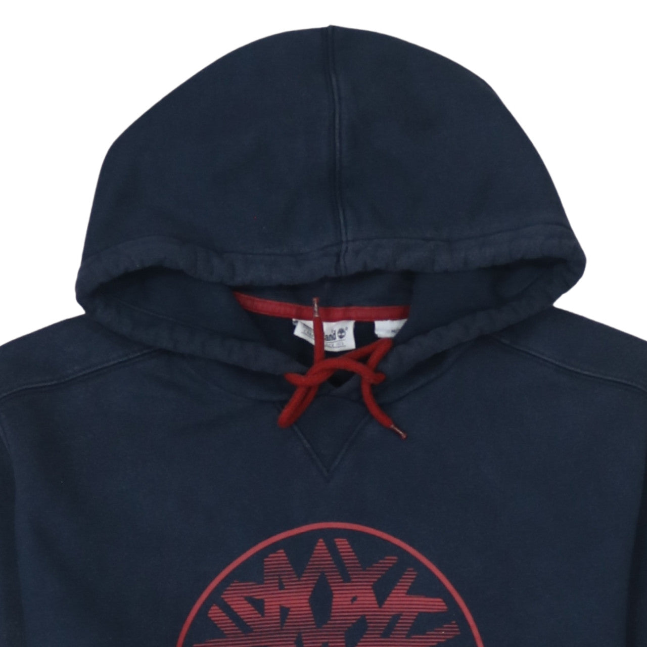 Timberland Men’s Blue Pullover Hoodie Medium Graphic Logo