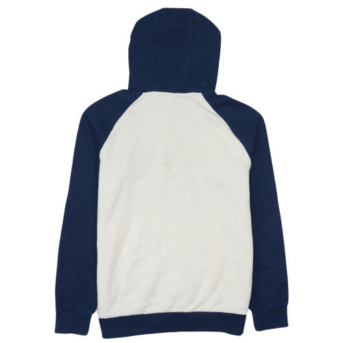 Adidas Boys Beige & Navy Pullover Hoodie Size 13-14 Years Cotton Blend
