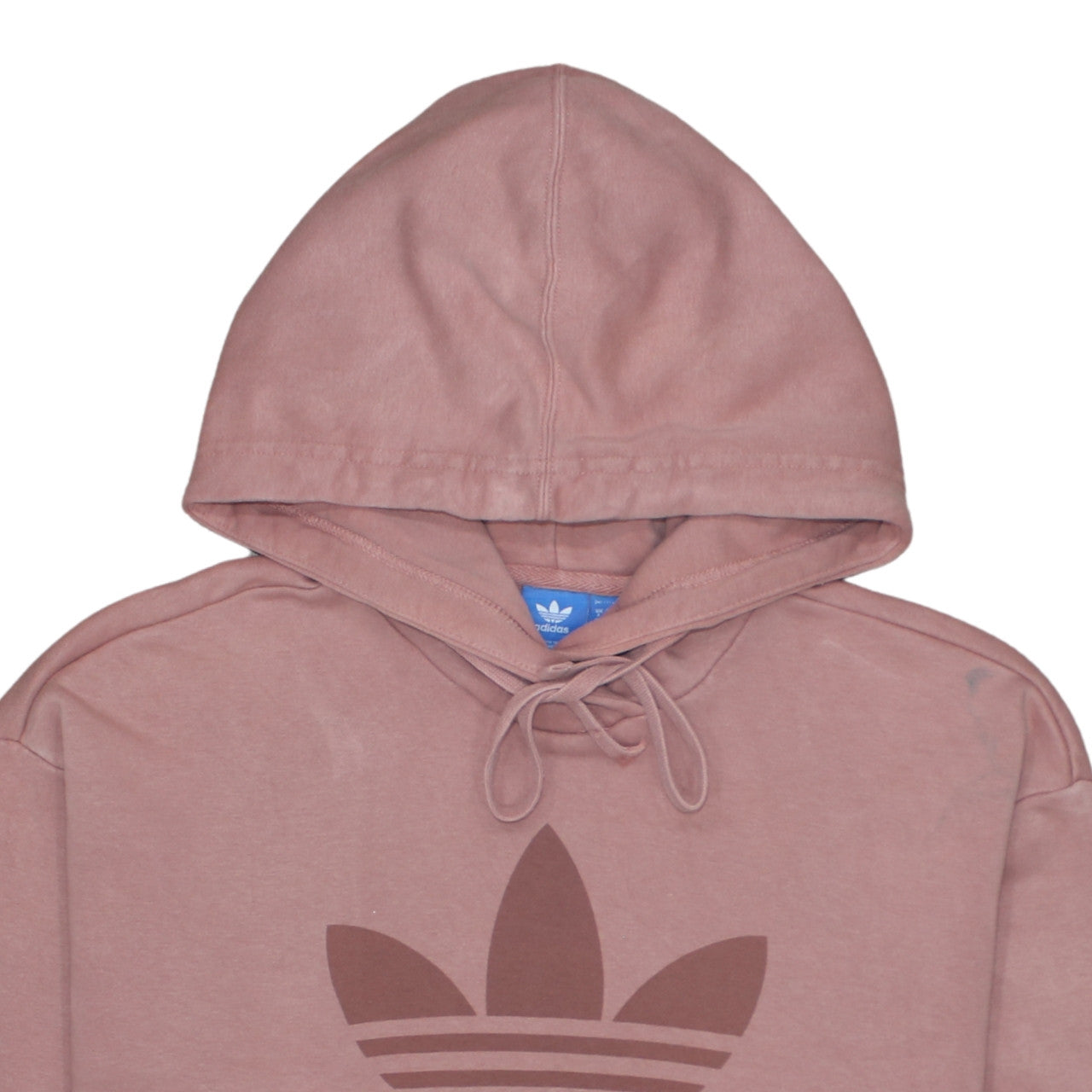 Adidas Womens Pink Hooded Pullover Hoodie Size 8 L Cotton Casual