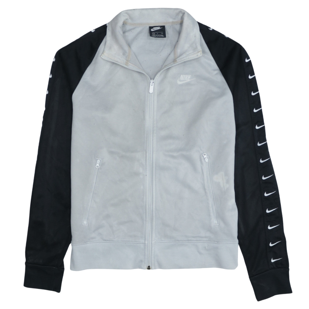 Nike Men’s Grey Track Jacket S Full Zip Colourblock Activewear