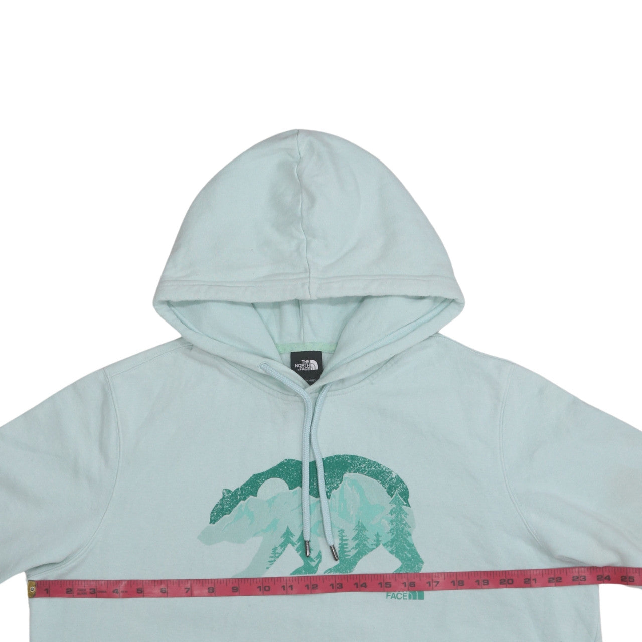 The North Face Womens Mint Green Pullover Hoodie XL Cotton Blend